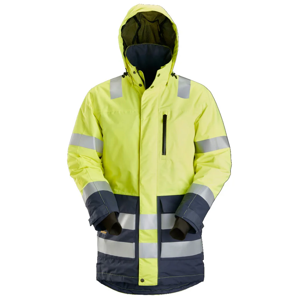 Parkas fodrad WP KL3 Storlek: M, Färg: High Visibility Yellow - Navy
