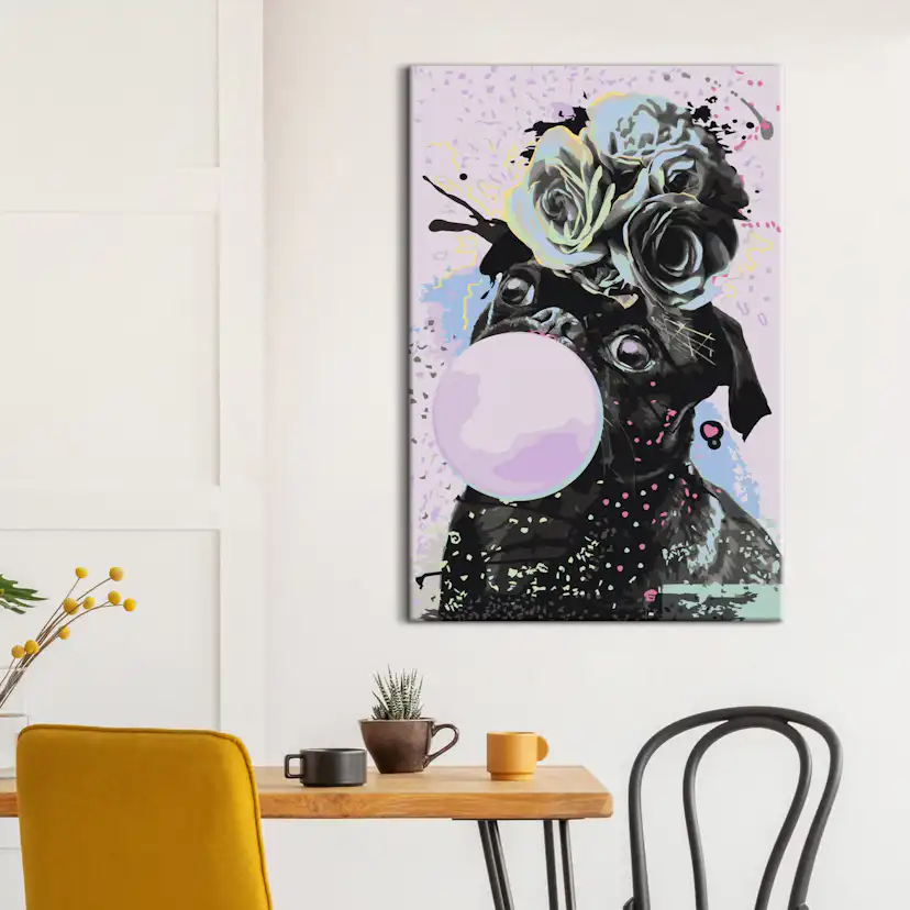 Gör-det-själv Målningar Arkiio Bubble Gum Pug