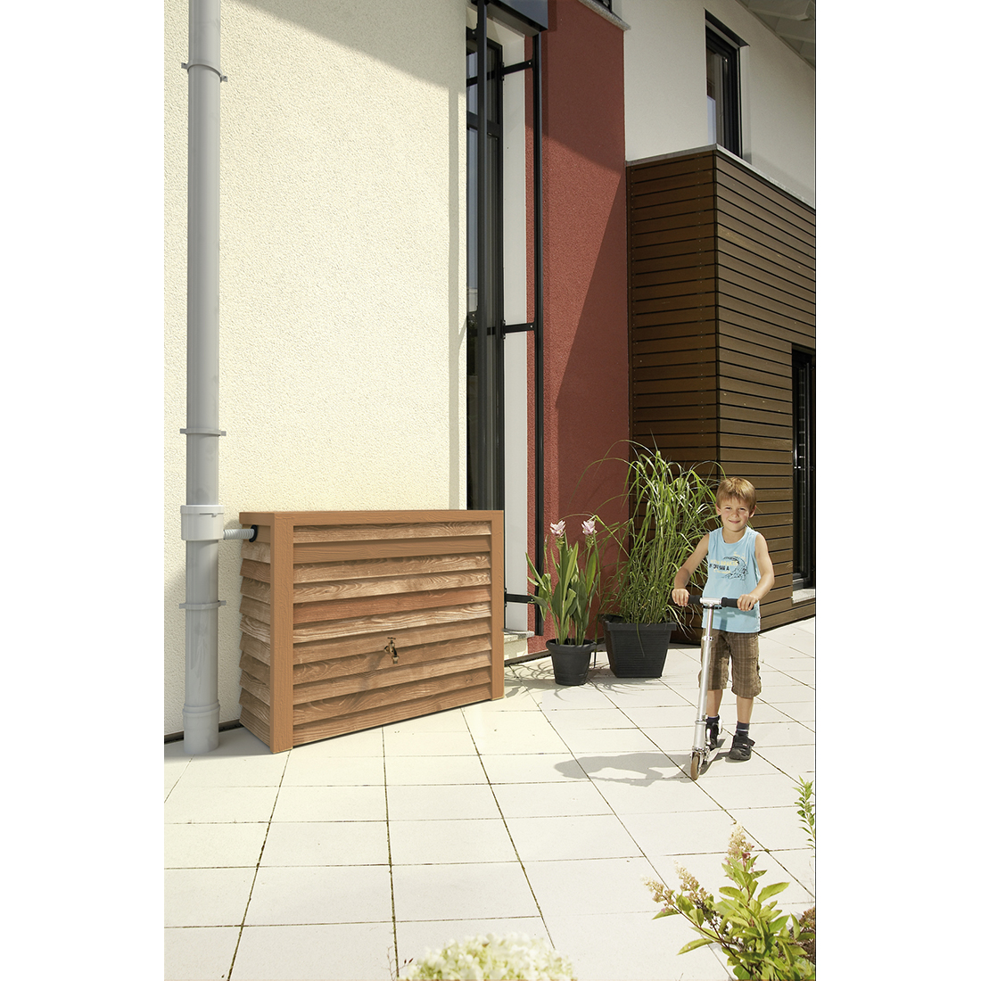 Regnvattentunna Garantia Woody 350 L Ljusbjurn