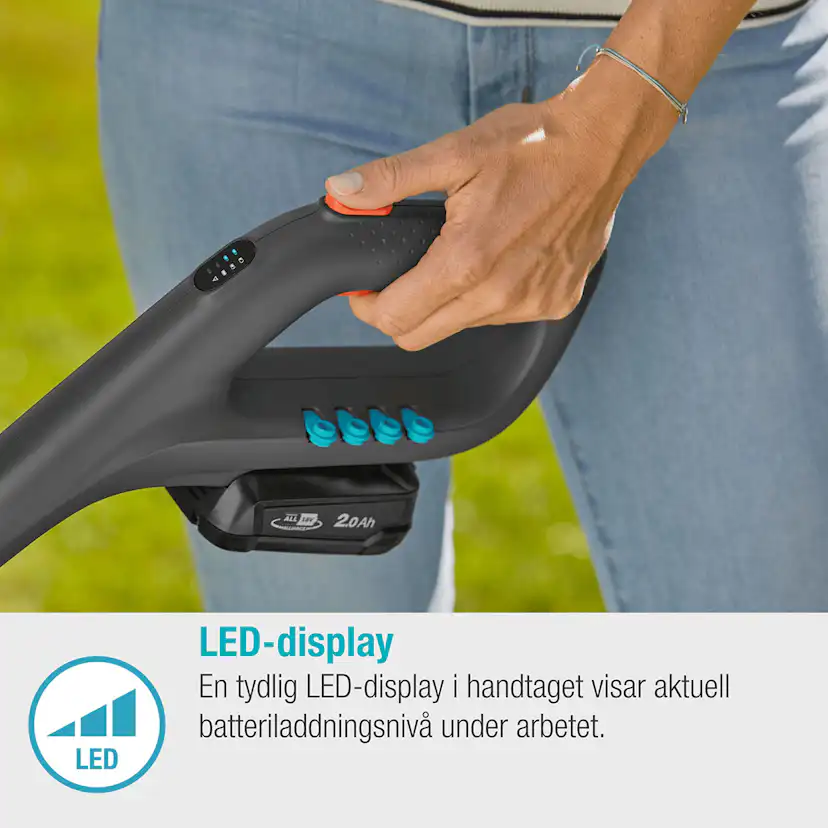 Grästrimmer Gardena SmallCut 23/18V P4A utan Batteri och Laddare