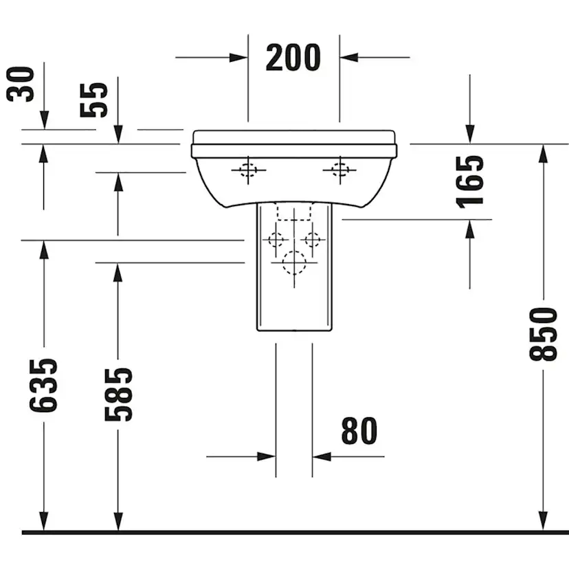 Tvättställ Duravit Starck 3 0750