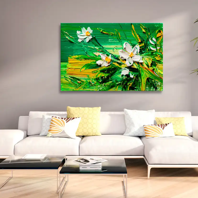 Tavla - Impressionist Style Flowers 60x40 60x40 cm