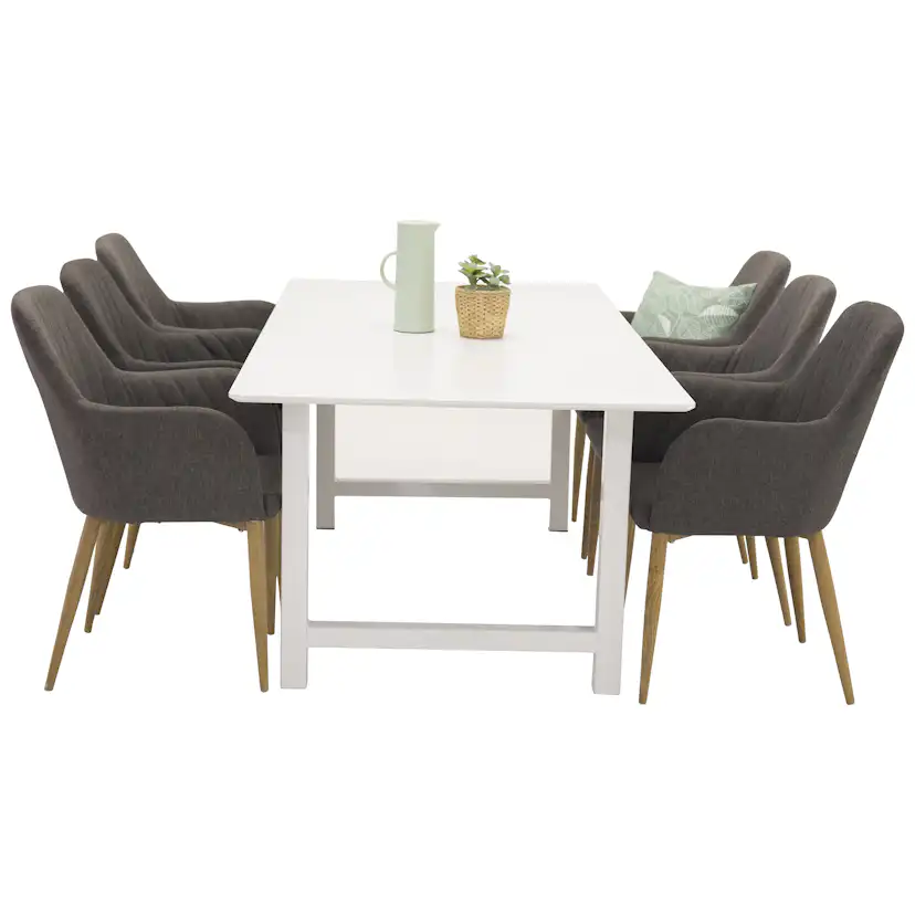 Matgrupp Venture Home Clara med 6 Corina Stolar Natur