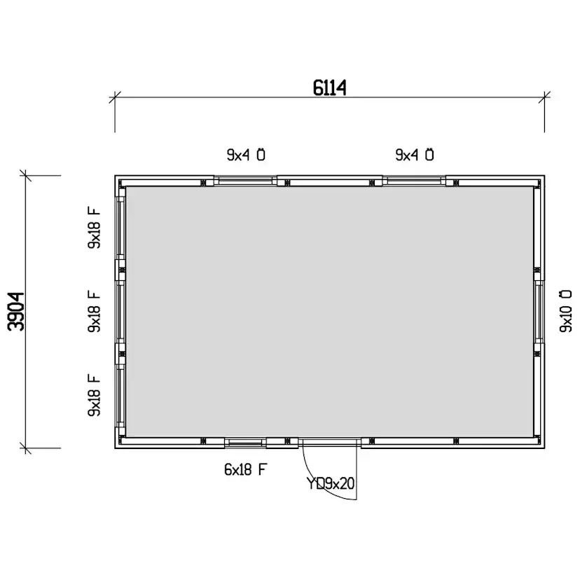 Attefallshus Vibostugan Njuta 25-3 24,3 m² Trähus med Sadeltak