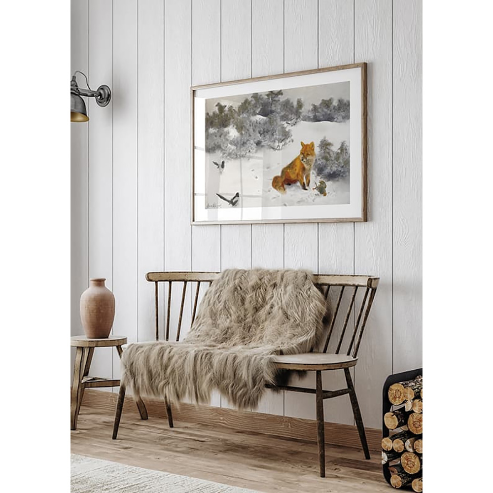 Poster Gallerix Räv i Vinterlandskap By Bruno Liljefors No2
