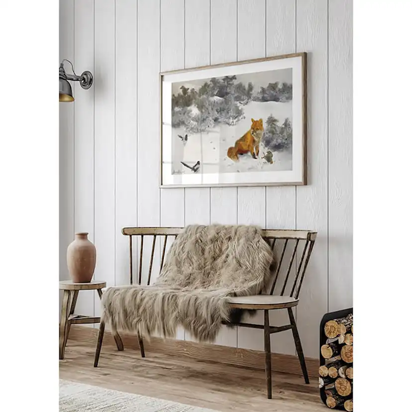 Poster Gallerix Räv i Vinterlandskap By Bruno Liljefors No2