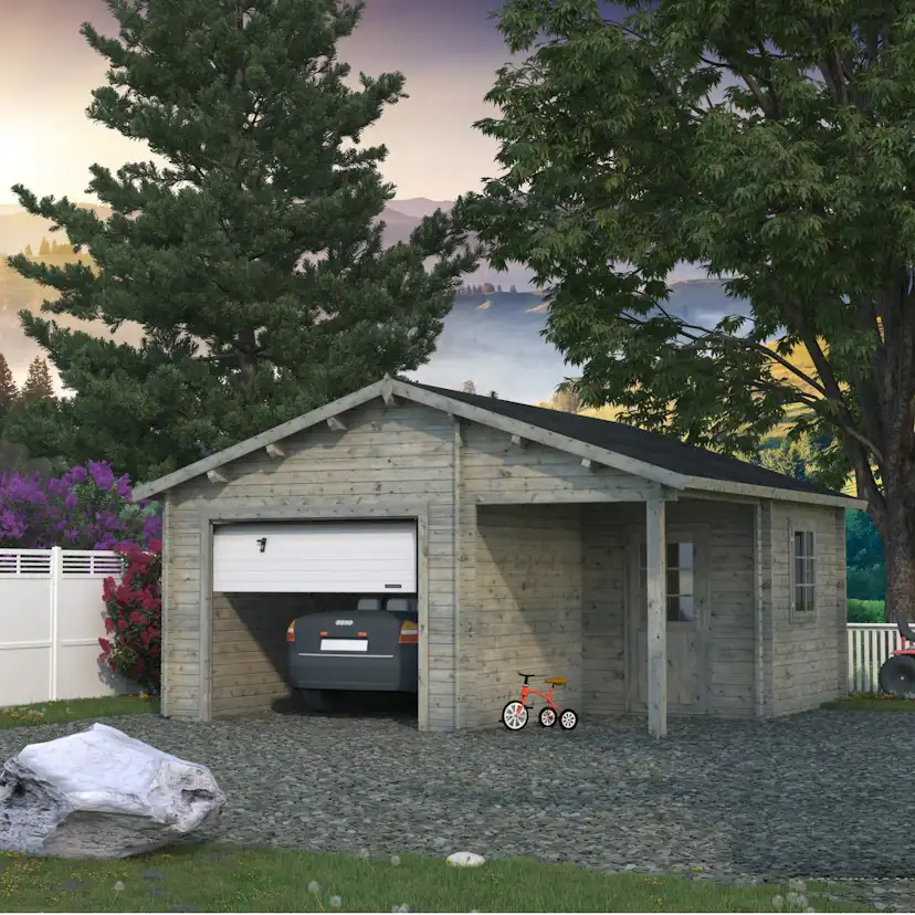 Garage Palmako Roger 21,9 m2 med Takskjutport