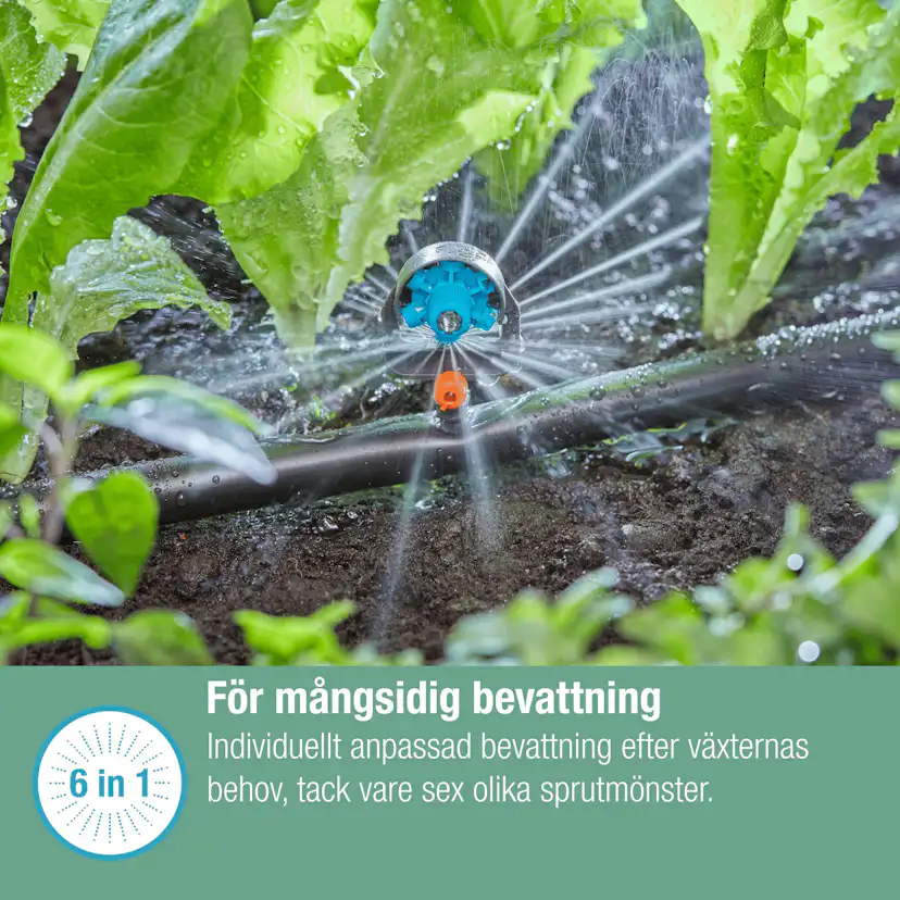 Sprutmunstycke Gardena Micro-Drip 6 i 1 Ytspridare