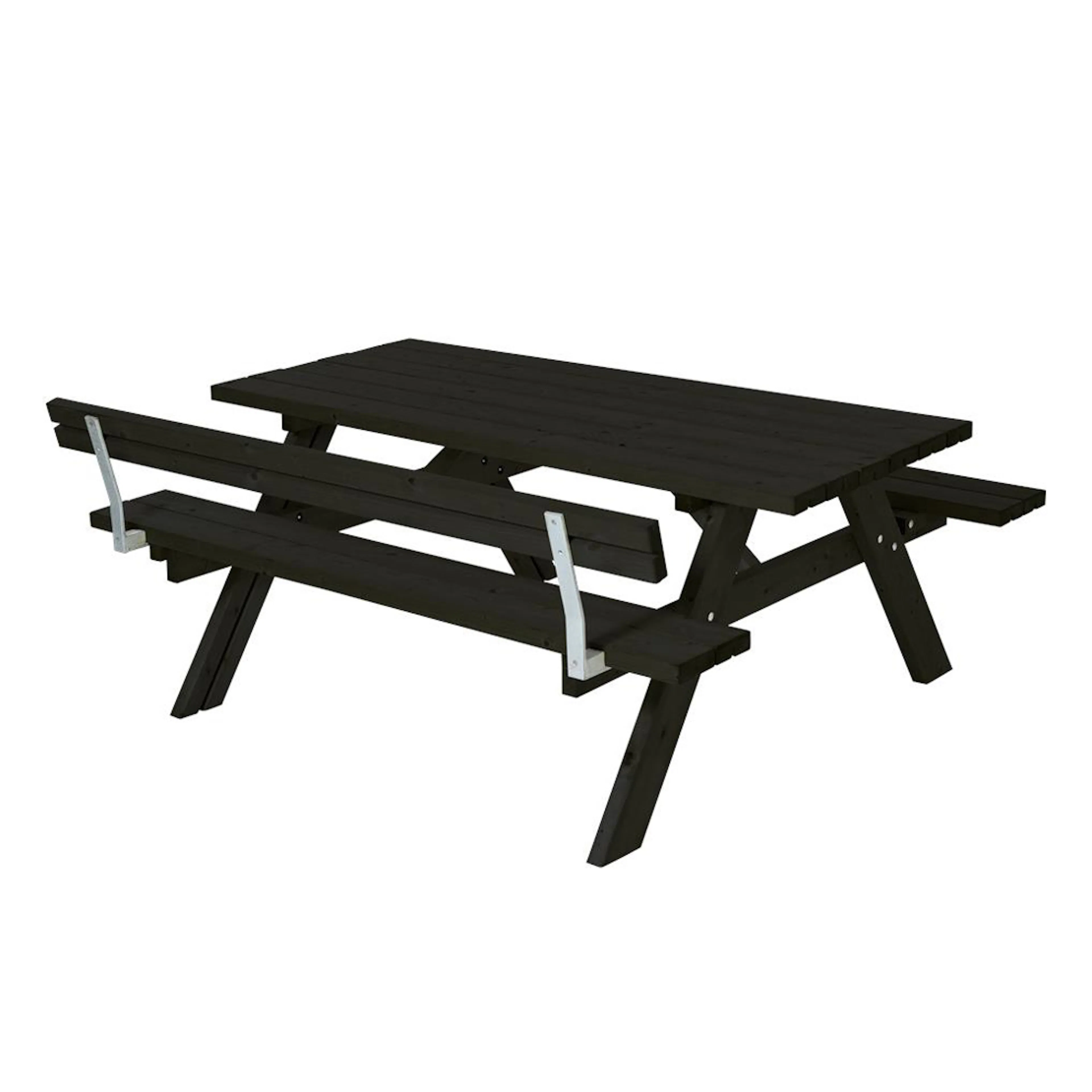 Bord-/Bænkesæt med 1 ryglæn BxLxH: 1670x1770x710 mm, Ryggstöd på en bänk