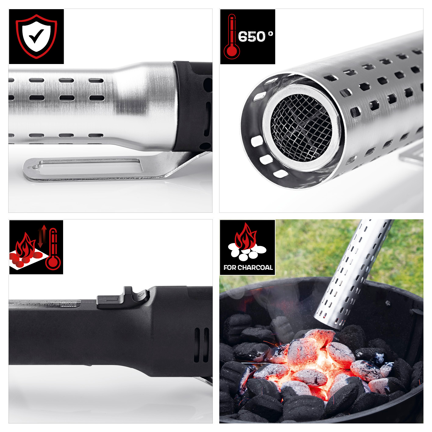 Elektrisk Grilltändare Landmann 2000W för Kol, Briketter & Ved