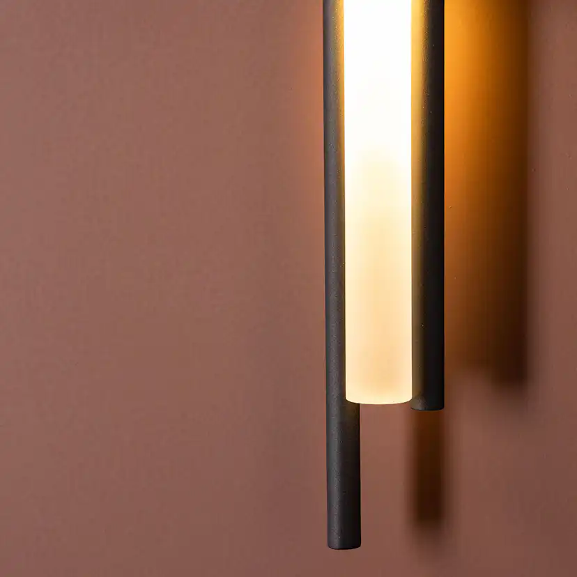 Inomhus Vägglampa Venture Home Clermont Svart/Vit Järn & Akryl