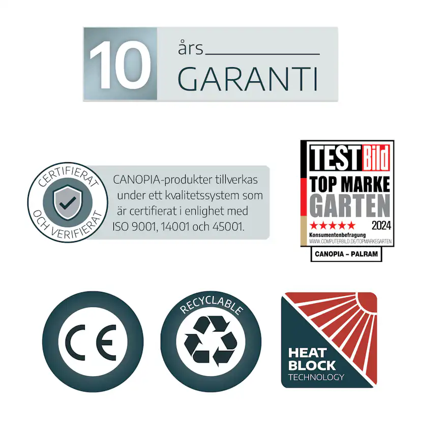 Carport Canopia by Palram Alpine I Metall För Husbil 3,6x13 m