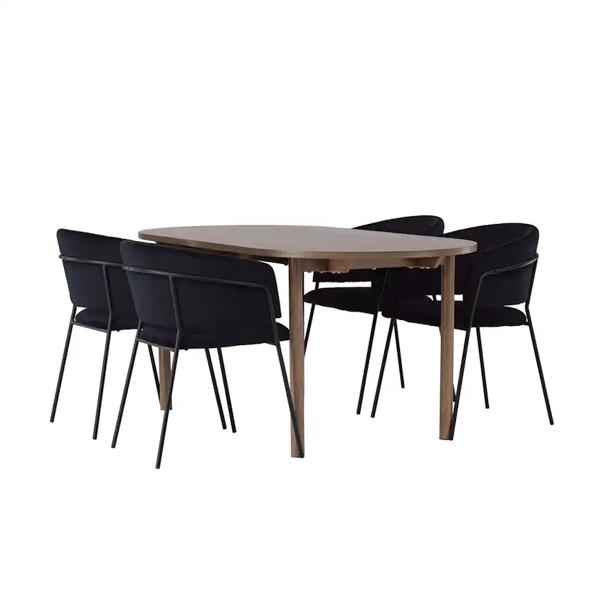 Matgrupp Venture Home Andy Ø120 cm med 4st Selma Matstolar