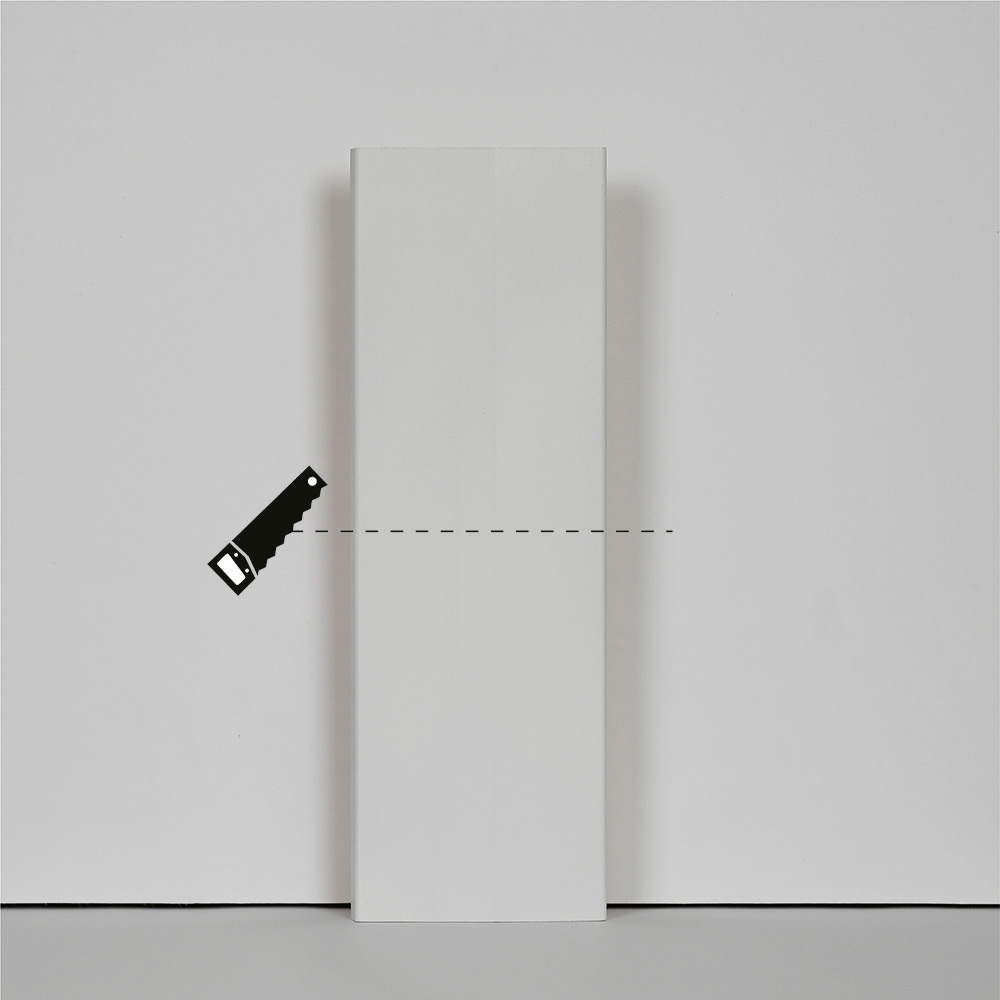 Sockelkloss Moelven Furu 18x99x300 mm Vit S 0502-Y