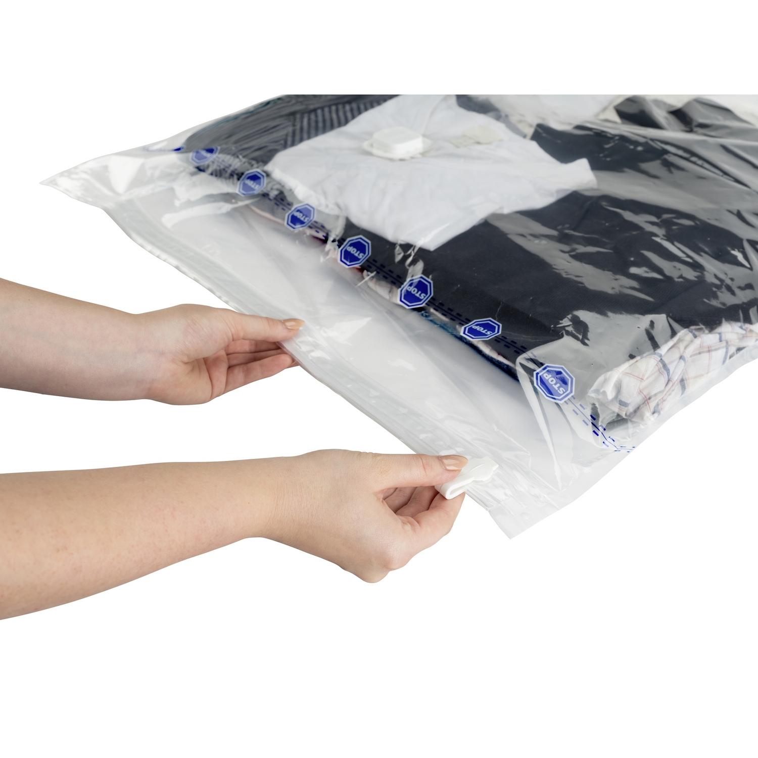 Vakuumpåse WENKO Vakuum Platsbesparande Klädförvaring för Upphängning 70x145 cm