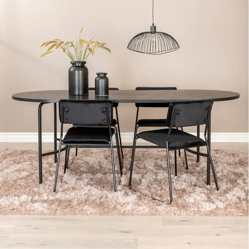 Matgrupp Venture Home San Francisco med 4 Kungshamn Stolar Sammet