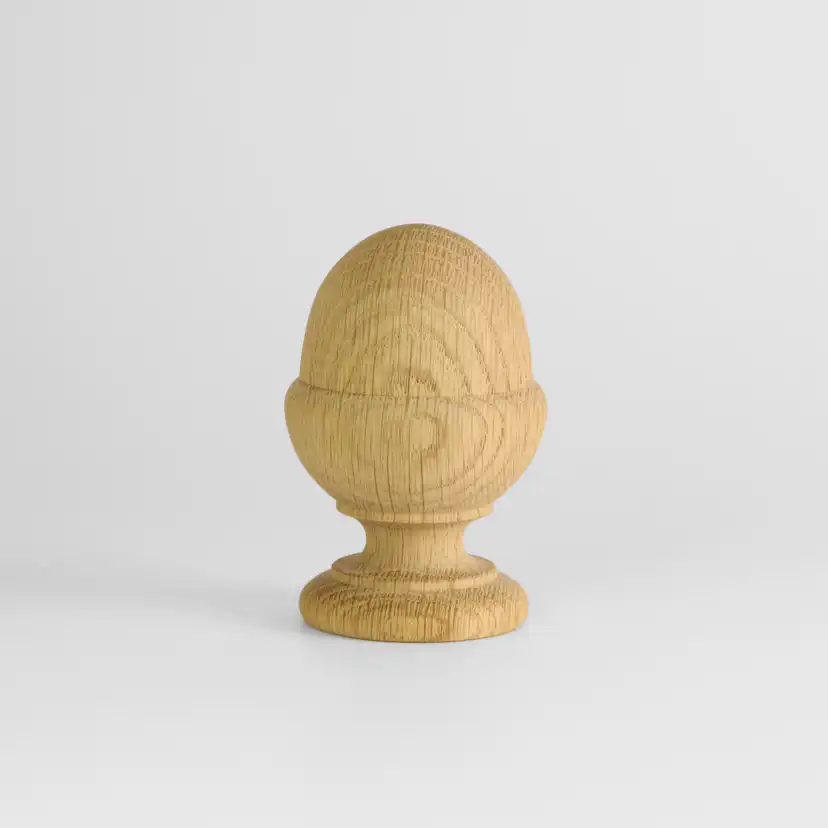 Ändknopp Herrljunga Ledstångsfabrik Svarvad K19 Björk