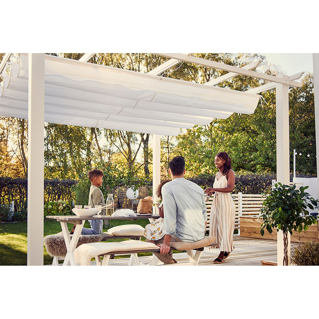 Pergola 4x4 m Vit Vit