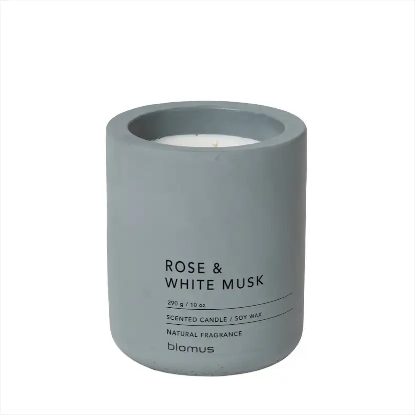 FRAGA, Doftljus - Rose & White Musk / Flint Stone, Blomus Rose & White Musk, Flint Stone