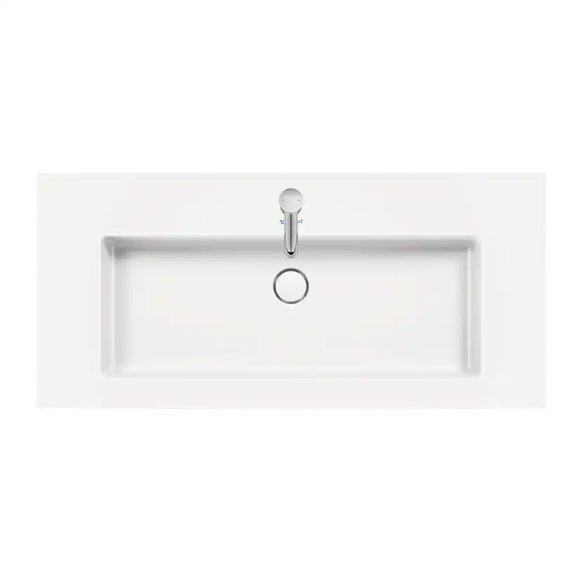 Tvättställ Vit Högblank 1055 mm 1055x490 mm, Hål för Blandare: Ja