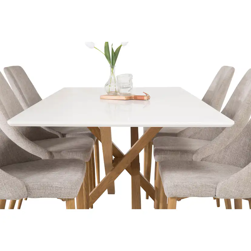 Matgrupp Venture Home Piazza 180 cm med 6 Leone stolar