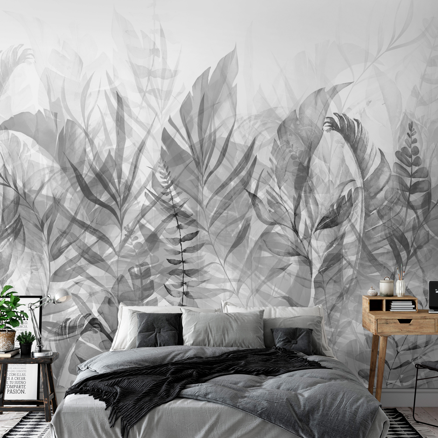 Fototapet - Magic Grove (Black and White) 450x315 450x315 cm
