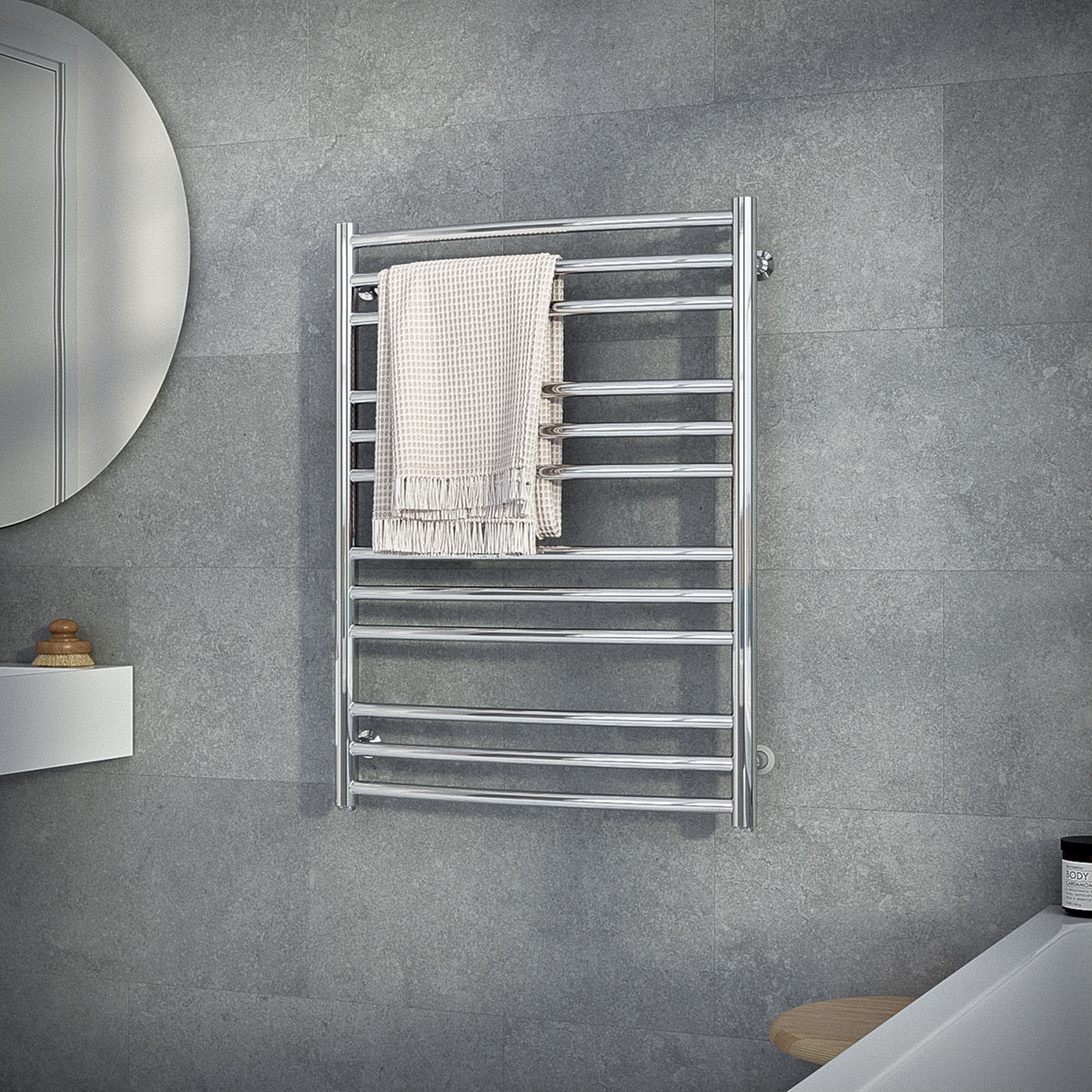 Läckö Cv Krom, 790x600/568mm/ 325/169w BxH: 600x790 mm. Vatten & El. Krom