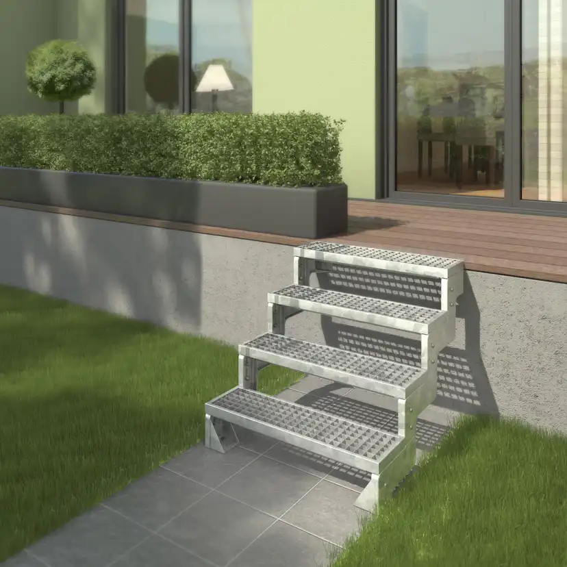 Trädgårdstrappa Dolle Gardentop Gallersteg utan Räcke