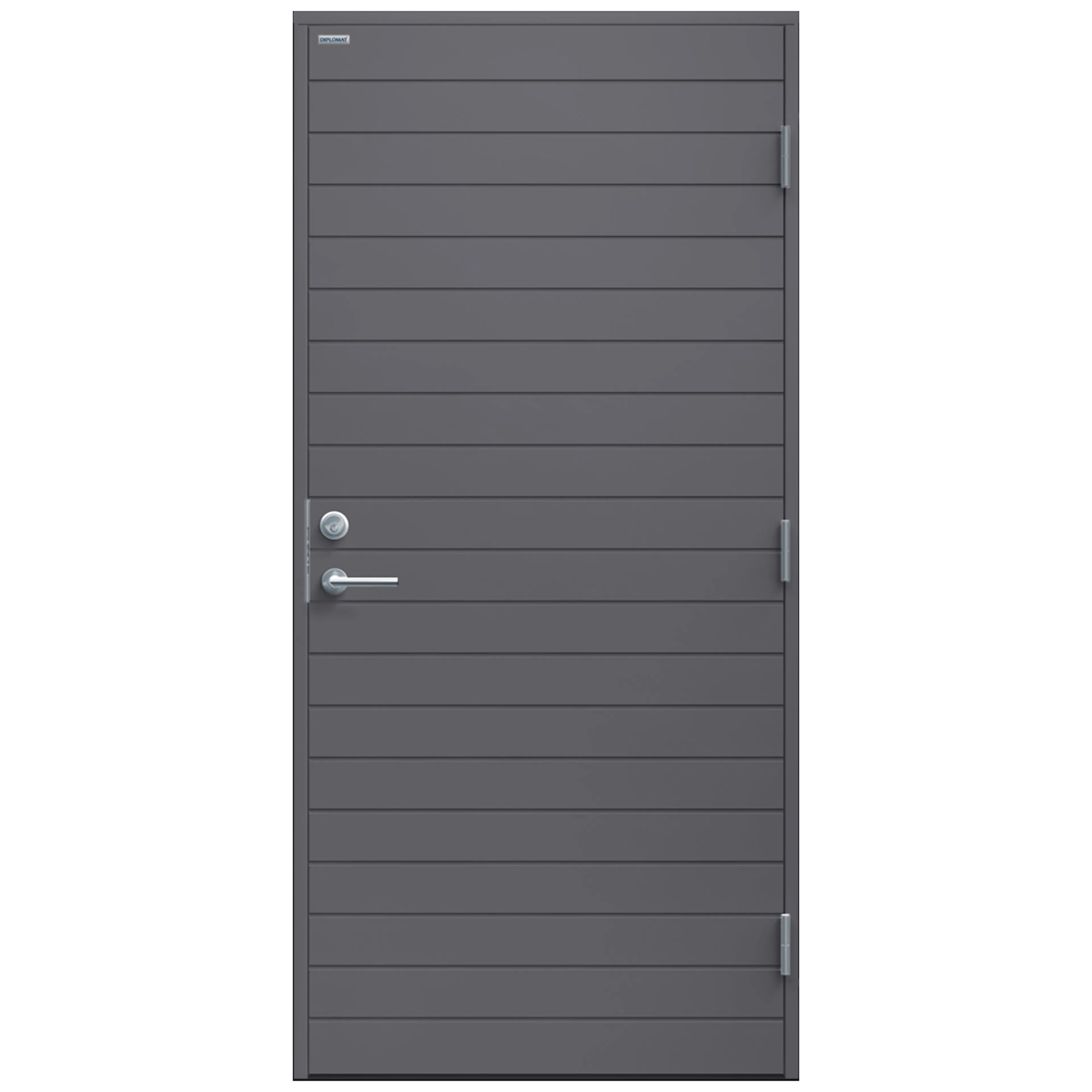 Ytterdörr Ingela 9x21 NCS S-6502-B, Grå Vänster BxH: 90x210 cm, Grafitgrå, Vänsterhängd