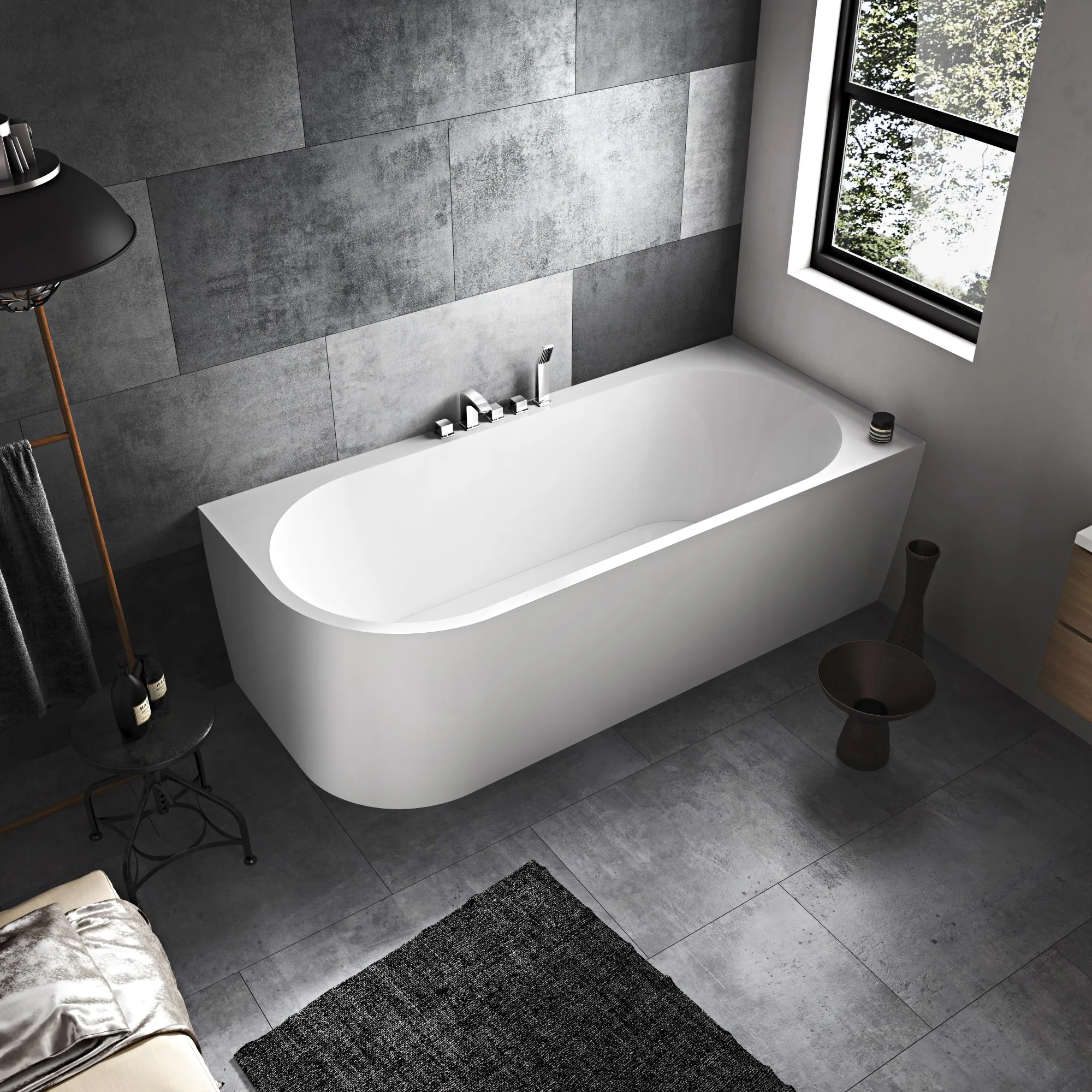 Badkar Bathlife Själsro A697 Right Höger