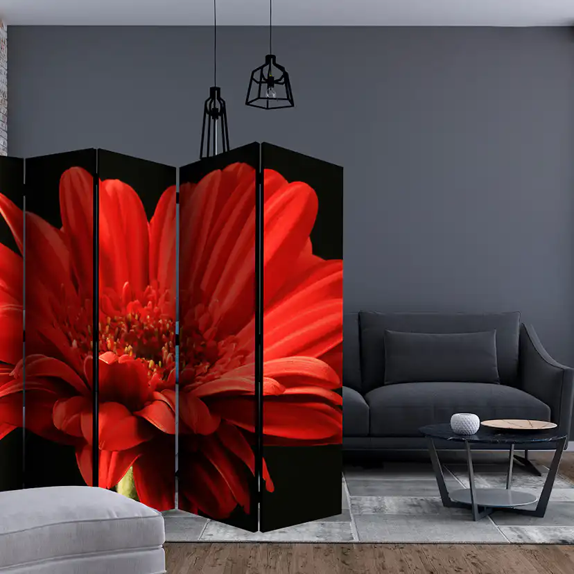 Rumsavdelare Arkiio Red Gerbera Flower II 225x172 cm