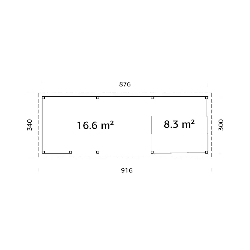 Uterum Palmako Lenna 24,9 m2 Set 716 Slide Plus