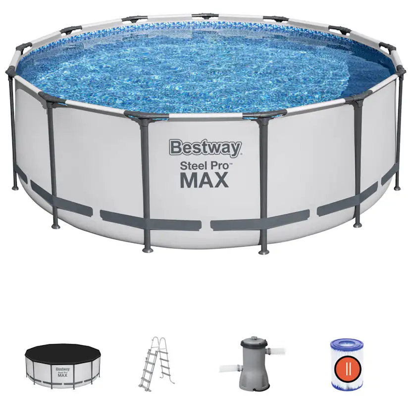 Poolpaket Bestway Steel Pro Max Ø3,96 m ClickConnect