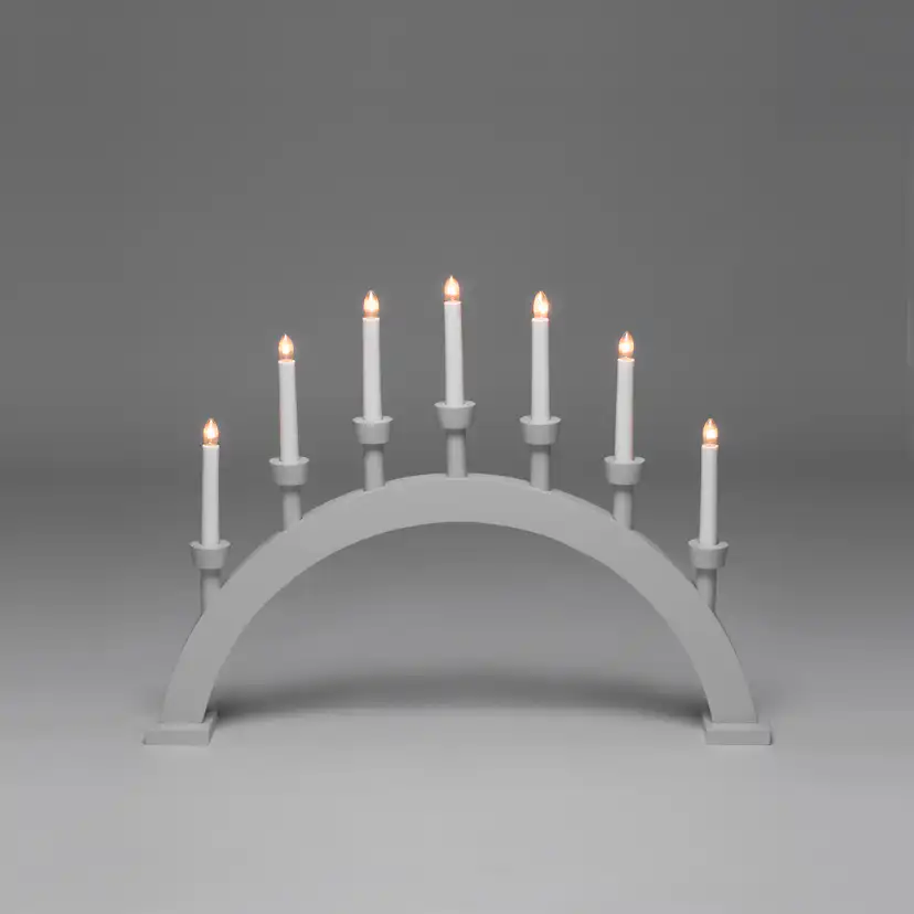 Adventsljusstake Gnosjö Konstsmide Båge 7L Trä