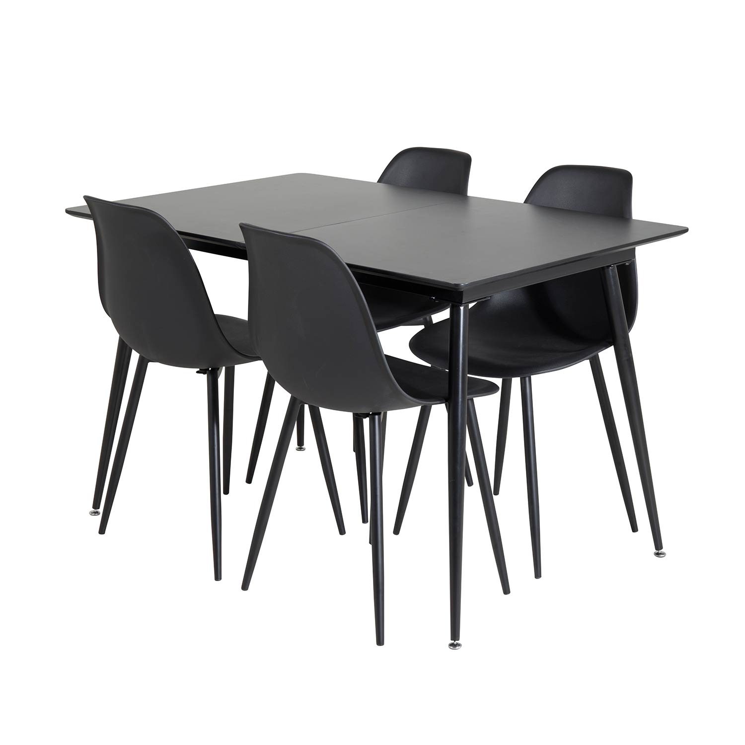 Matgrupp Venture Home Silvia med Iläggsskiva och 4 Pop Stolar