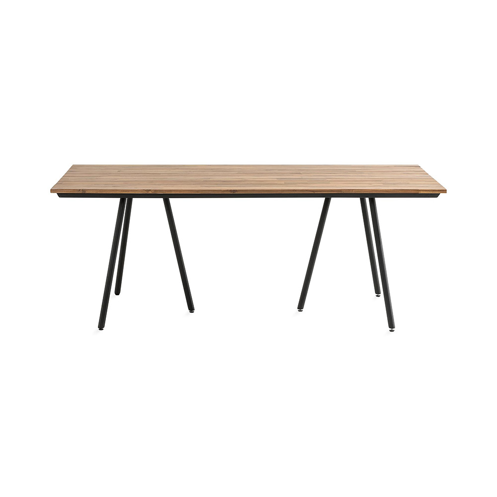 Matbord Comfort Garden Trio 200x100 cm Akacia/Svart
