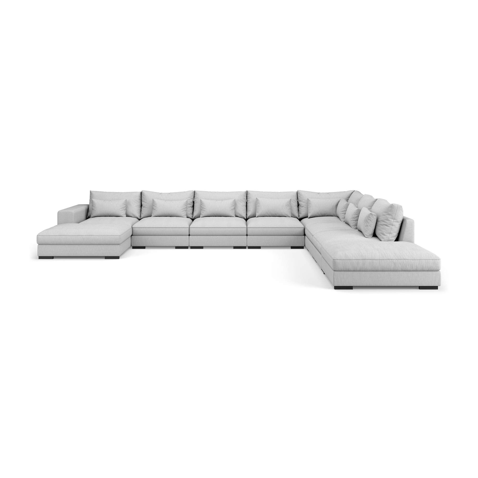 7-sitssoffa Scandinavian Choice Dubai U-formad Modulsoffa med Schäslong och Divan 527 cm