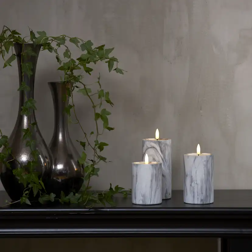 Blockljus Star Trading Flamme Marble