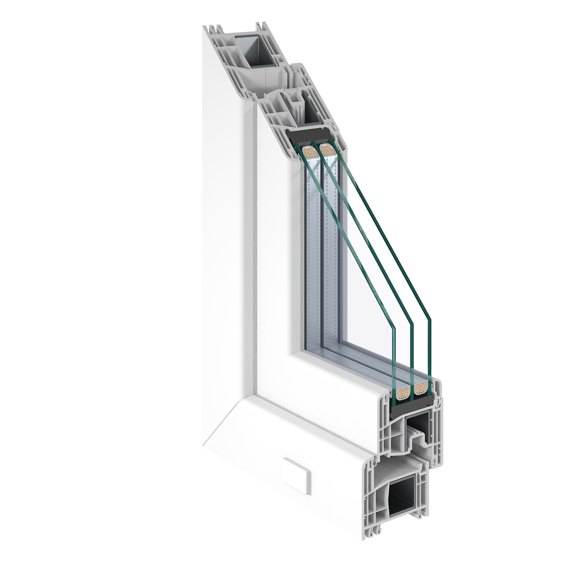Sidohängt/Tilt Fönster Sveafönster Konstant PVC 3-glas