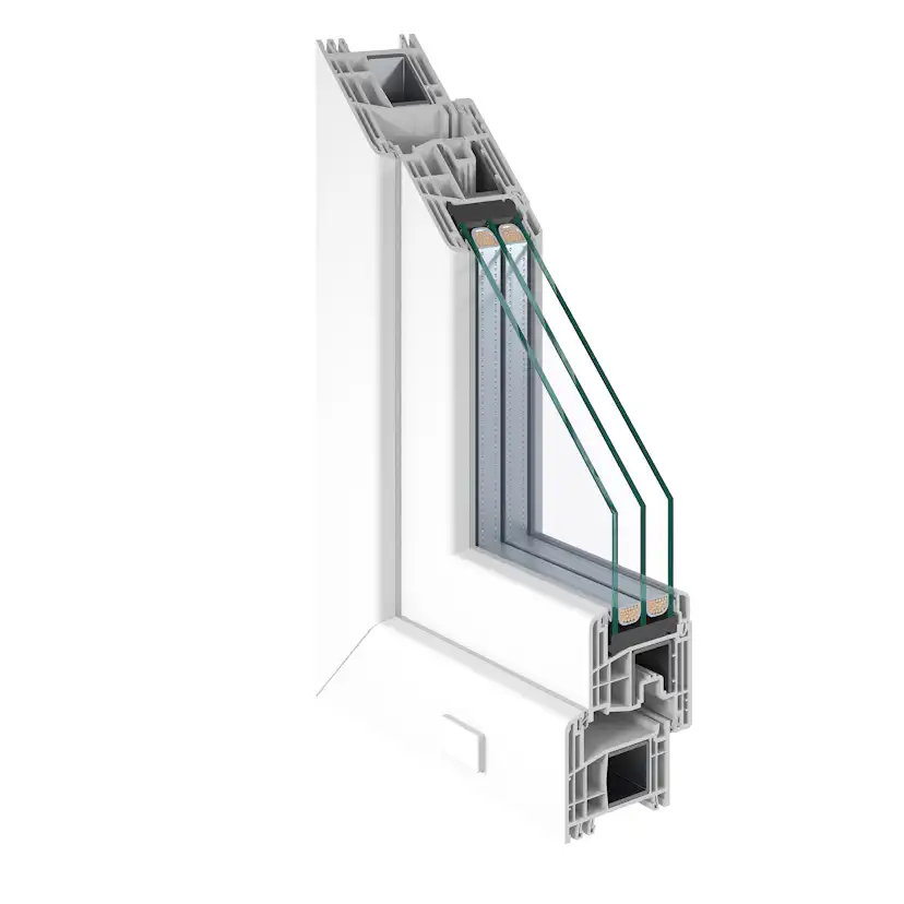 Sidohängt/Tilt Fönster Sveafönster Konstant PVC 3-glas