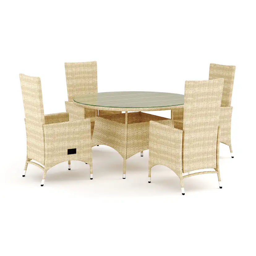 Thor Matgrupp med 4 stolar Beige