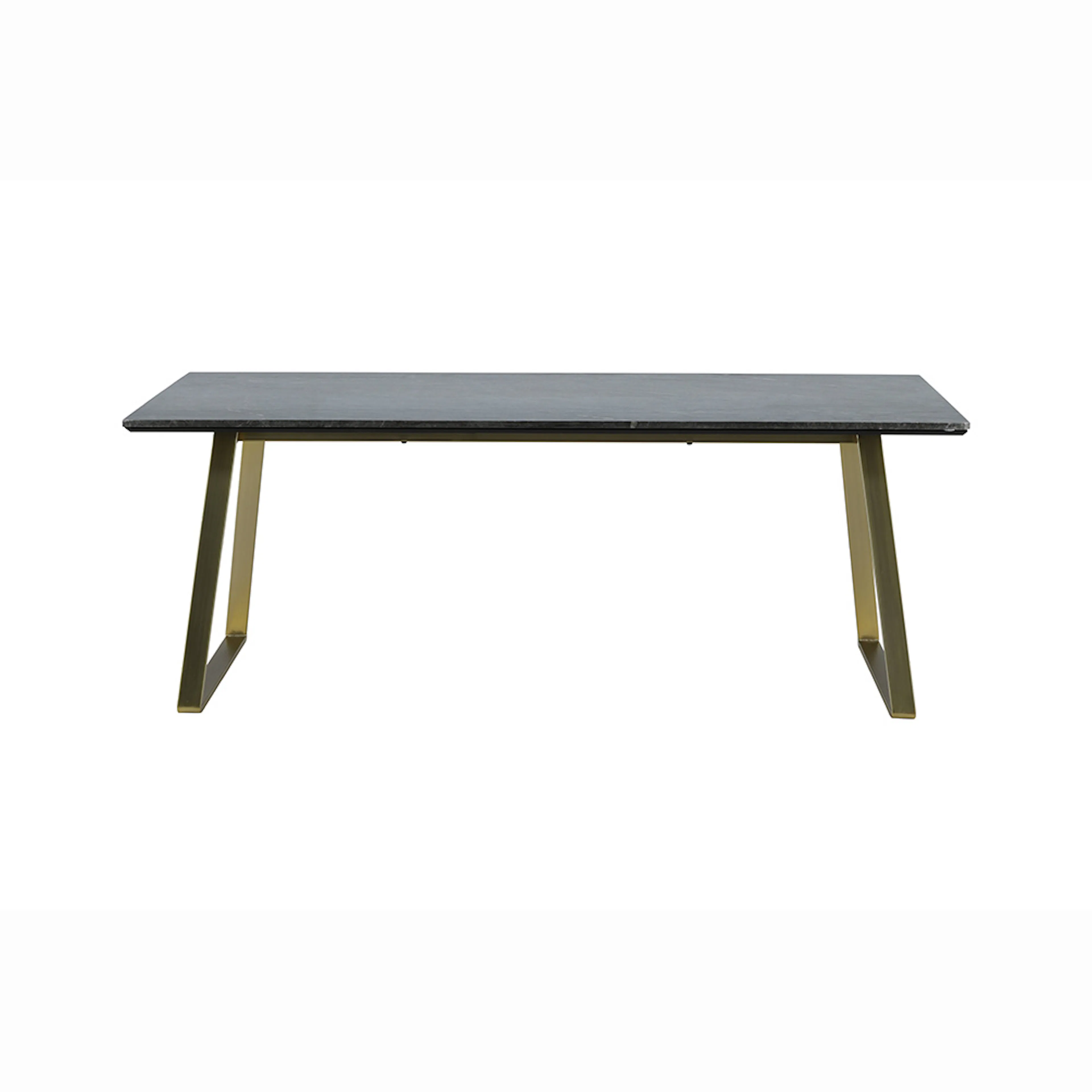 Estelle Dining Table 200*90 Grey Marble / Matt Brass legs Grå/Mässing
