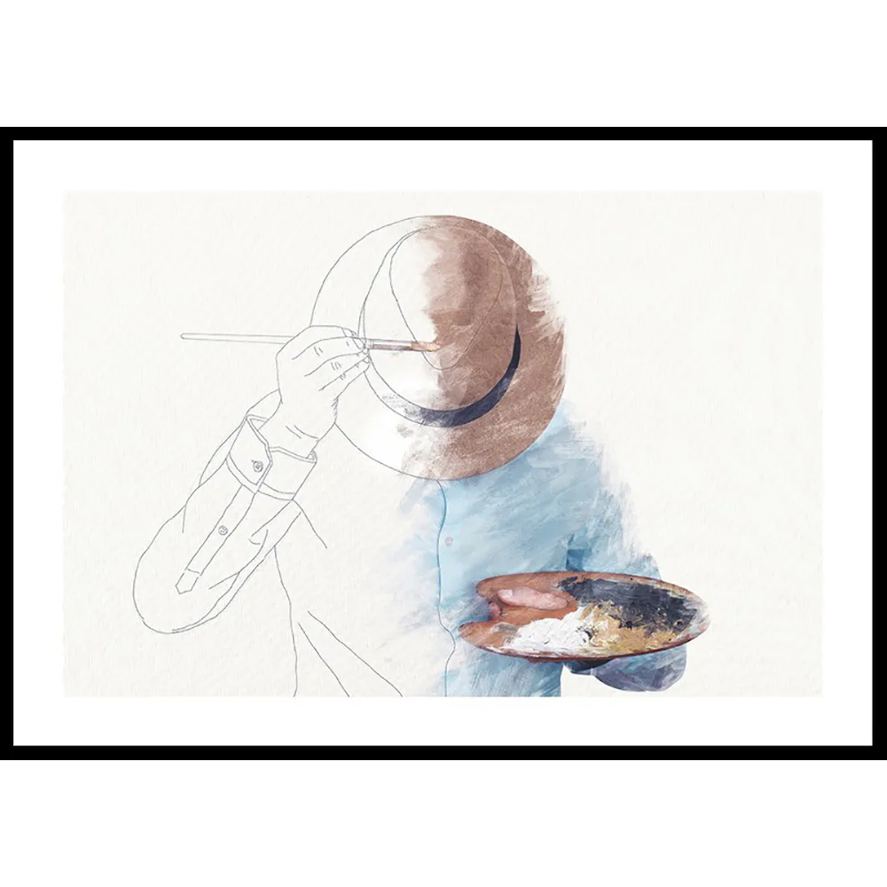 Poster Gallerix Painting Himself Surreal Identity