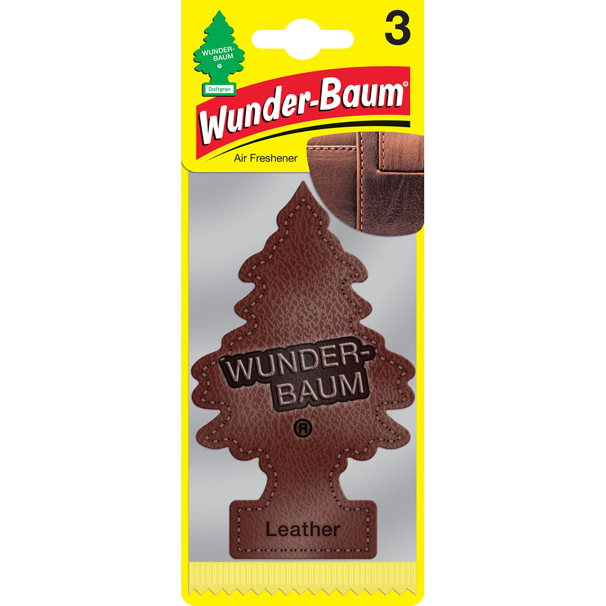 Luftfräschare Wunder-Baum Leather 3-pack