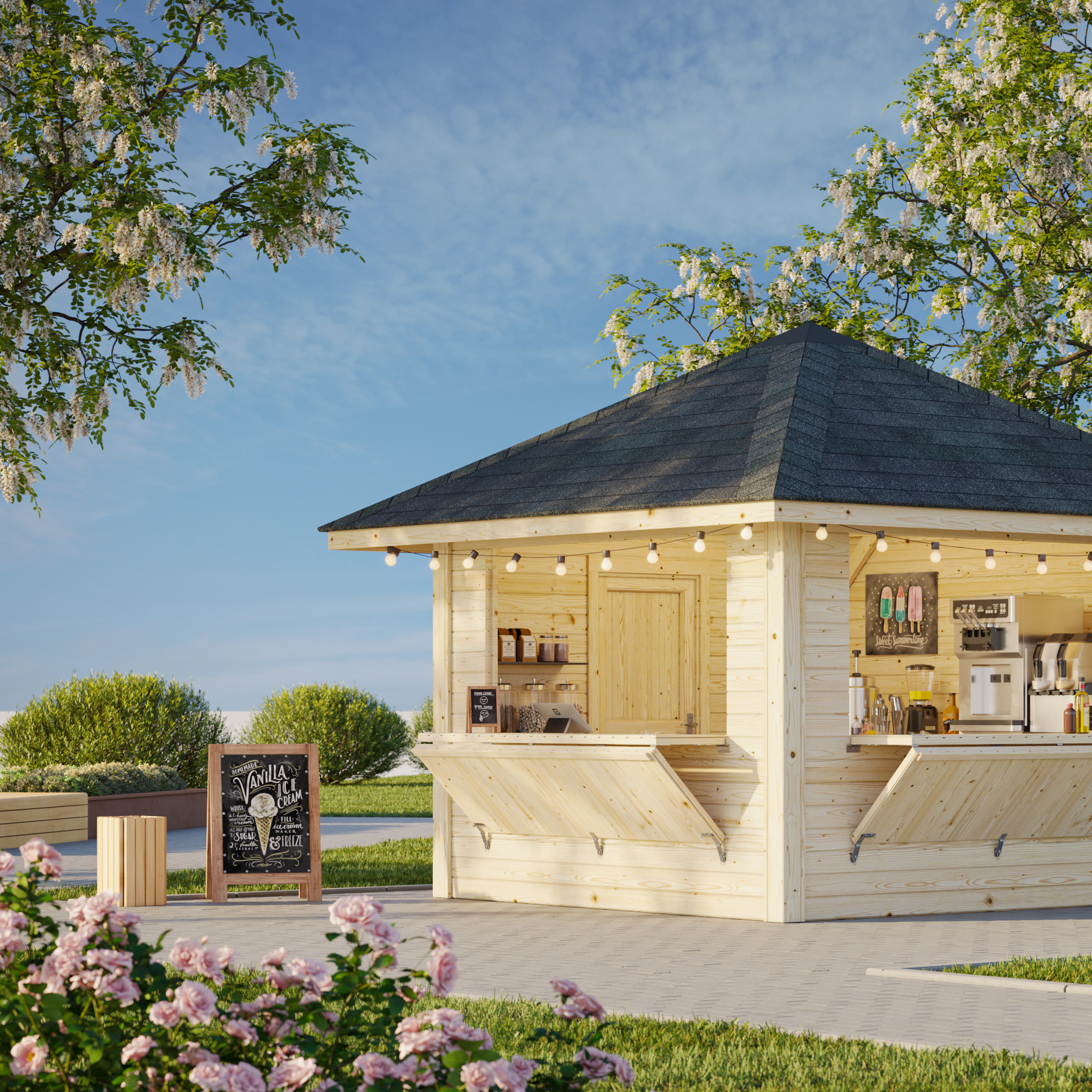 Kiosk Palmako Bianca 8,3 m2 Set 105