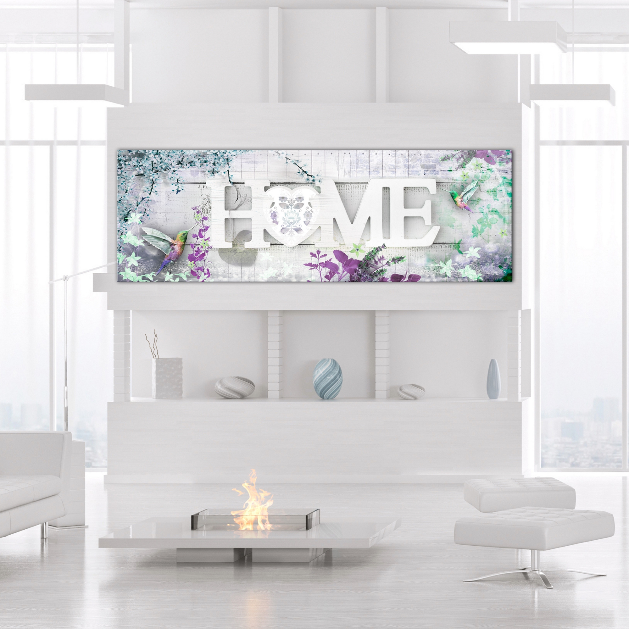 Tavla Arkiio Home and Hummingbirds Green