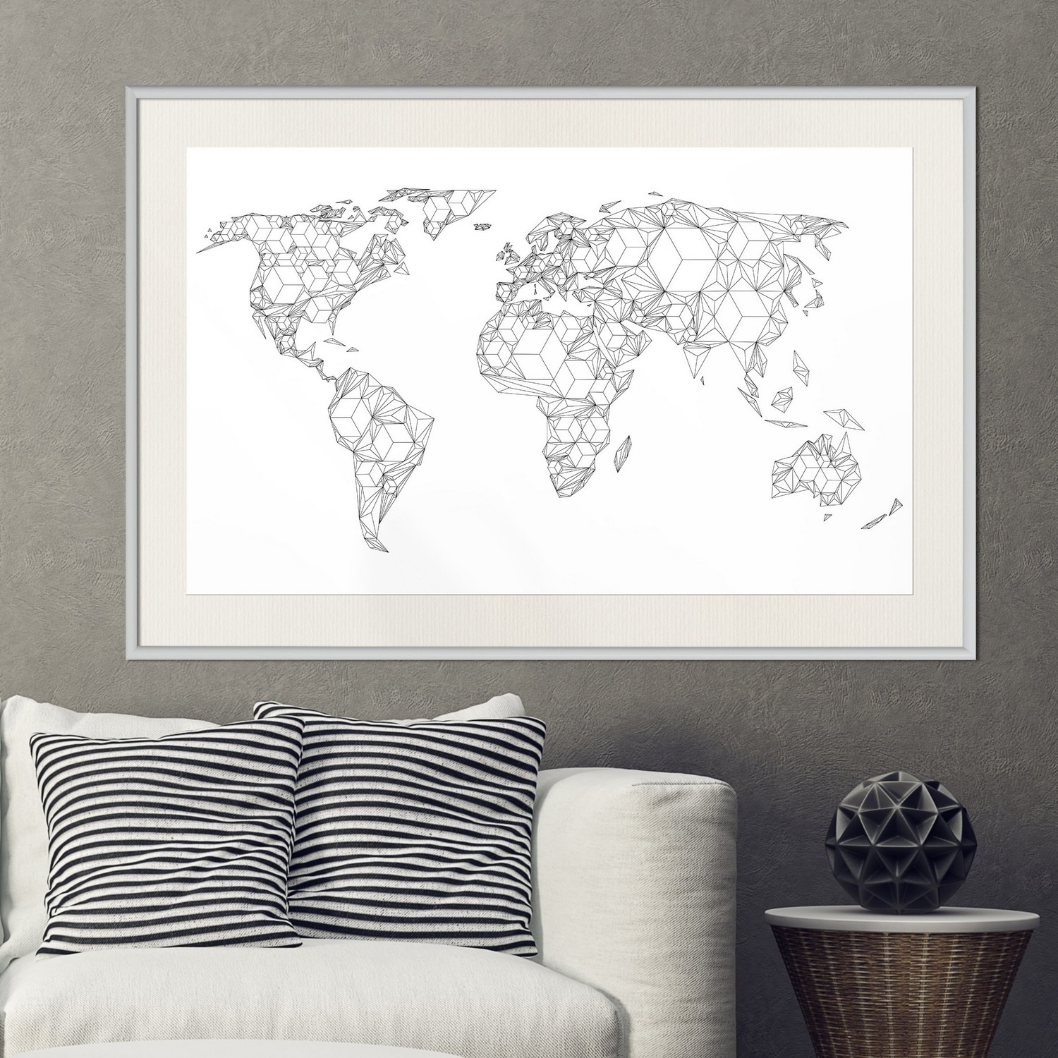 Poster Artgeist Affisch Geometric Map