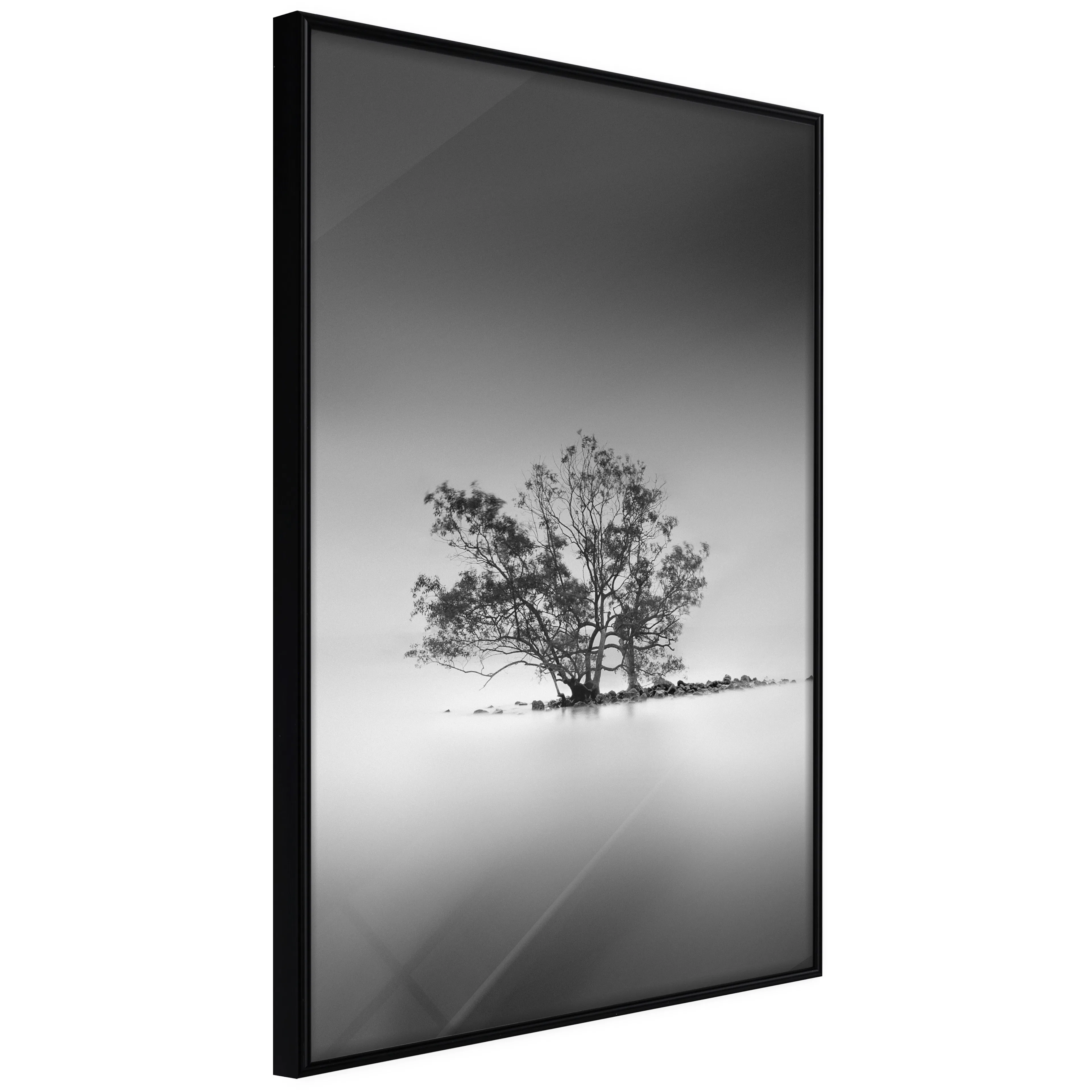 Affisch - Tree on the Island [Poster] 40x60 Svart ram, 40x60 cm