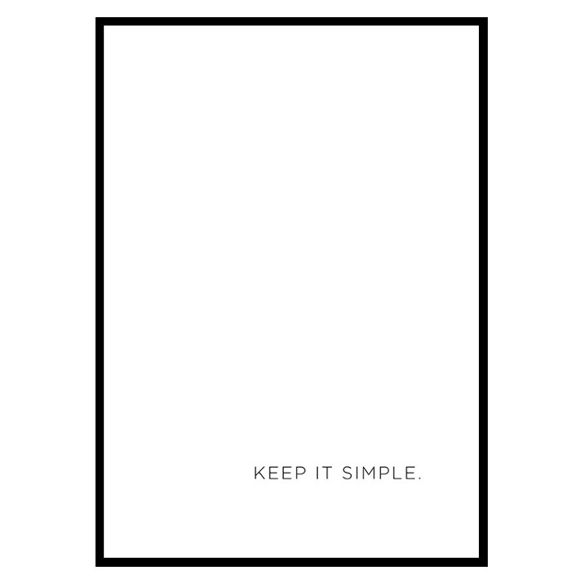 Poster Gallerix Keep It Simple