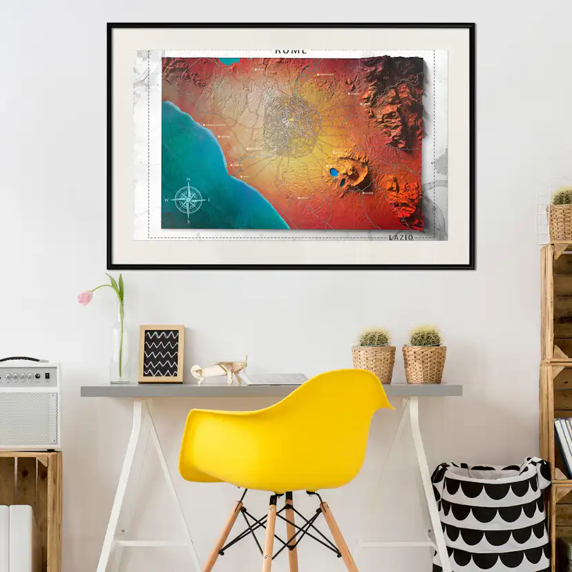 Poster Artgeist Affisch Isometric Map Rome